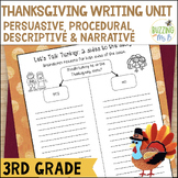 Thanksgiving Writing Lessons for Persuasive, Procedural, D