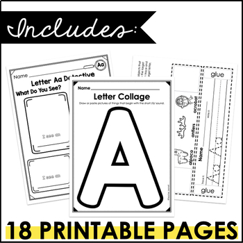 Letter A Worksheets | Letter of the Week Activities FREE by Teacher Jeanell