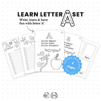 Preview of Letter A Activities Set | Letter of the day | Printable Worksheets