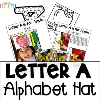 Letter A | Alphabet Activities | Hats by Emily Education | TPT