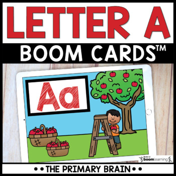 Preview of Letter A Digital Alphabet Boom Cards™ | Name and Sound Recognition FREEBIE