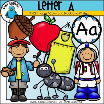 Letter A Alphabet Clip Art Set - Chirp Graphics by Chirp Graphics