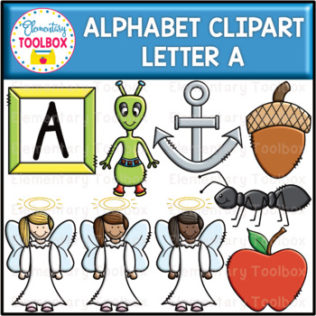 Letter A Alphabet Clipart (Beginning Sounds) by Elementary Toolbox