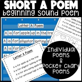 Preview of FREE Letter A Beginning Sound Poem Activity | Letter of the Week Alphabet Center