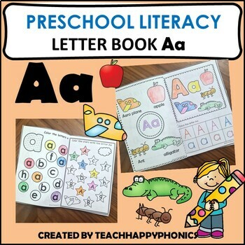 Letter A Book /Alphabet Tracing /Sounds Preschool Morning Work/Homework