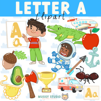 Letter A Clipart by Muggy Studio | TPT