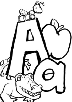 Preview of Letter A Coloring Sheet
