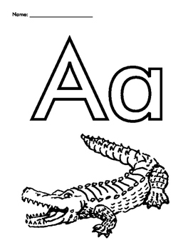 Letter A Coloring Sheets by Elsworth Designs | Teachers Pay Teachers