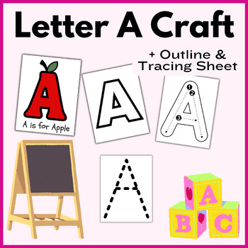 Letter A Craft by MrsPetiteStyle | TPT