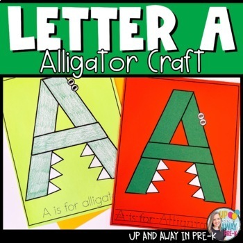 Letter A Craft & Journal Writing - Zoo Letter Craft - A for Alligator