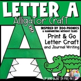 Letter A Craft & Journal Writing - Zoo Letter Craft - A fo