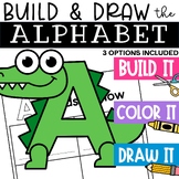 Letter A Craft and Alligator Directed Drawing