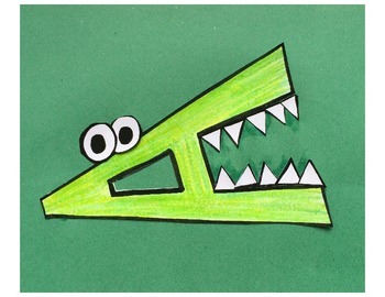 letter a cutpaste craft template a is for alligator tpt