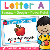 Letter A Digital Games | Seesaw | Google Slides | PowerPoint