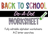 Letter A Do-A-Dot Printable Worksheet