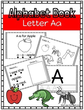 My Letter Aa Mini Alphabet Book by KinderActive Kids | TPT