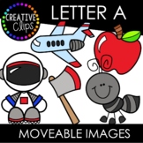 Letter A Moveable Images: Alphabet Clipart