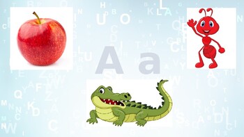 Preview of Letter A Powerpoint Lesson and Activity