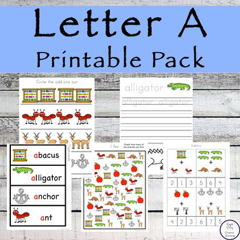 Letter A Printable Pack by Simple Living Creative Learning | TPT