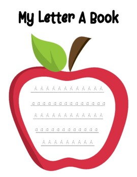 Preview of Letter A Workbook for Preschool