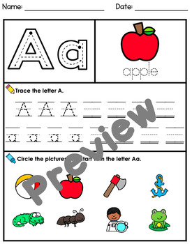 Letter A Worksheets! by Kindergarten Swag | Teachers Pay Teachers
