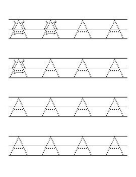 Letter Alphabet A-Z Tracing Worksheets - Upper and Lower Case Letter