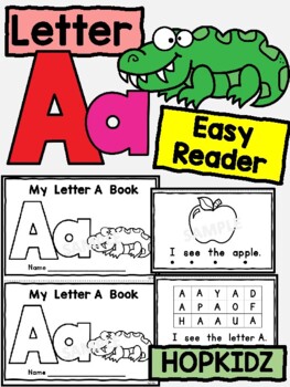 Letter A a Easy Reader, ABC book, Letter A activities, Color, Trace ...