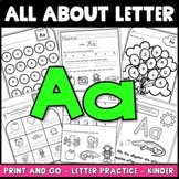 Letter A a Worksheets and Book Preschool or Kindergarten