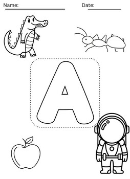 Preview of Letter A coloring page