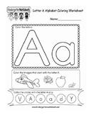 Letter A through F worksheets