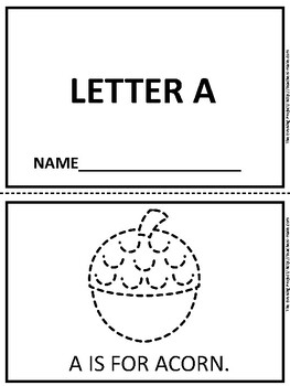 Preview of Letter A tracing and coloring emergent reader for pre-K, K, homeschool. Spec.Ed