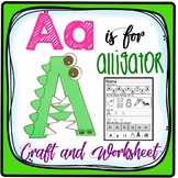 Letter A Craft: Alphabet Craft, Aa Craft, A is for Alligat