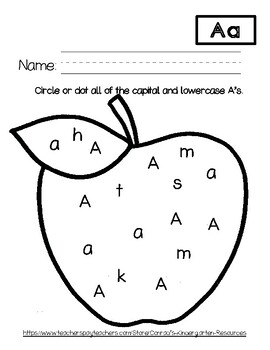 Letter A Worksheets by Conrad's Kindergarten Resources | TpT