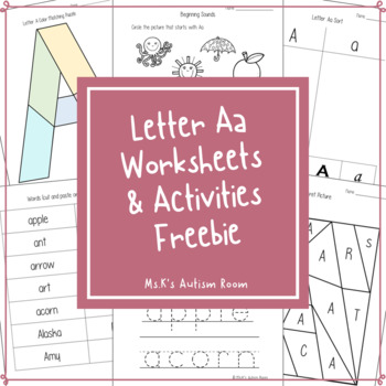 Letter Aa Worksheets & Activities Freebie by Ms K's Autism Room | TpT