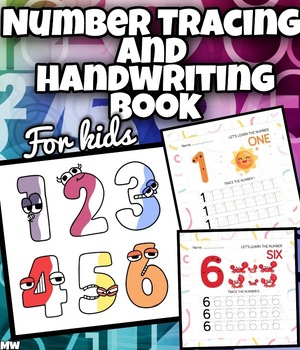Preview of Letter And Number Tracing Book. Alphabet Letter And Number Tracing Handwriting.