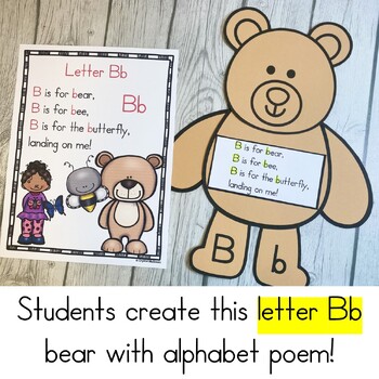 Letter B Alphabet Craft with Alphabet Poem | Letter B Alphabet Activity