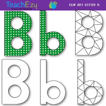 Green Letter B Clip Art - Green Letter B Image