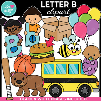 Letter B Clipart | Alphabet Clipart | Alphabet pictures | TPT
