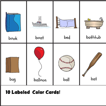 Letter B Initial Sound Picture Cards | Kindergarten and Pre-K Phonemes