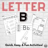 Letter B: Literacy Intervention Activity (Sound Sensible S