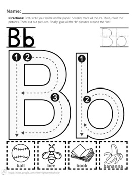 Letter B Trace Practice by High Street Scholar Boutique | TPT
