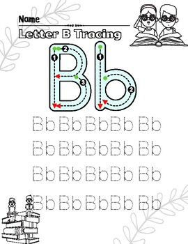 Letter B Tracing worksheet by Edu Worksheets | TPT