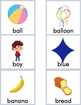 FREE* Letter B Words and Pictures Printable Cards: Ball, Bed, Balloon,  Banana (Color)
