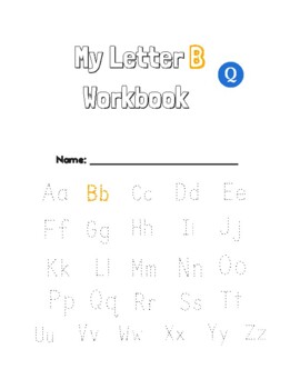 Preview of Letter B Workbook. Phonics. Reading. Spelling. Vocabulary. ESL. EFL. Remote.