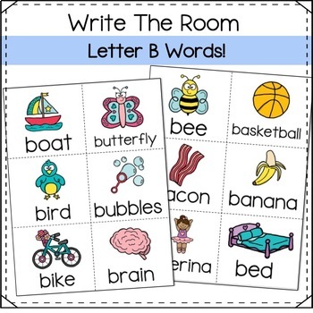 Letter B Write The Room *INCLUDES* Letter B Tracing Page and Challenge ...