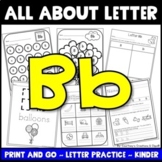 Letter Bb Worksheets and Book Kindergarten or Preschool