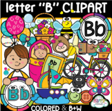 Letter B clipart MEGA set {alphabet clipart} Happy cloud clipart