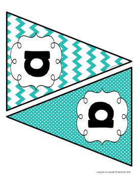 Letter Banners! Create a Variety of Your OWN Banners! (Turquoise)