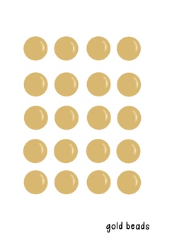 Golden Round Letter Beads, Dmcfa4551