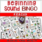Beginning Sounds -BINGO- letters P, Z, B, I, S and B